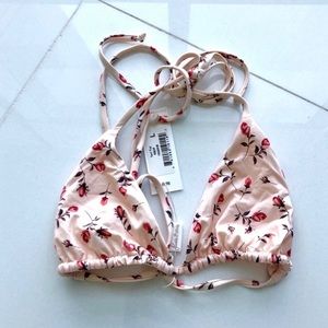 Frankie’s pink floral bikini top!